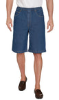 Men's Stretch Waist Pull On Shorts  in Denim and Twill - Free of Buttons & Snaps TURTLE BAY APPAREL