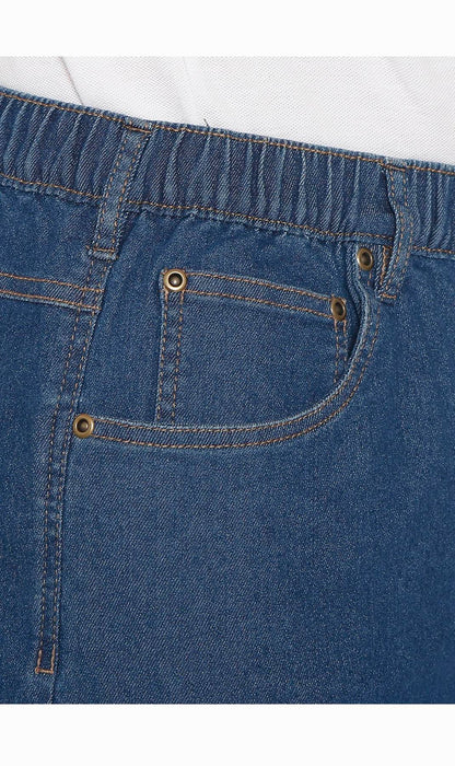 Men's Stretch Waist Pull On Shorts  in Denim and Twill - Free of Buttons & Snaps TURTLE BAY APPAREL
