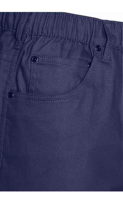 Men's Stretch Waist Pull On Shorts  in Denim and Twill - Free of Buttons & Snaps TURTLE BAY APPAREL