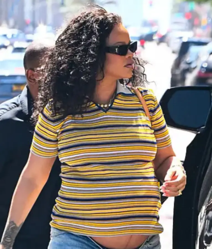 Rihanna LA 2025 Striped Polo Shirt WorthVee