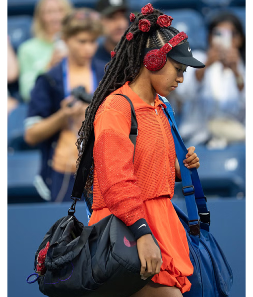 Naomi Osaka 2025 US Open Orange Jacket WorthVee