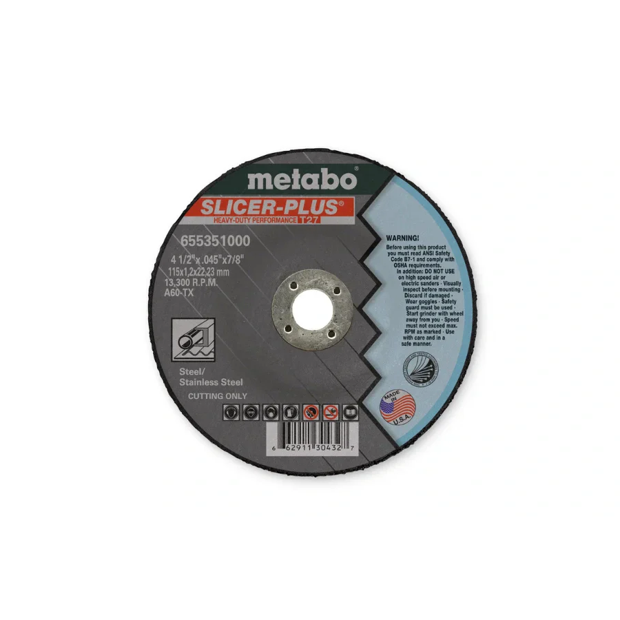 Metabo 655797000 Plus Cutting T27 - 9" x 1/16" x 7/8" - Stainless Steel VM Hardware