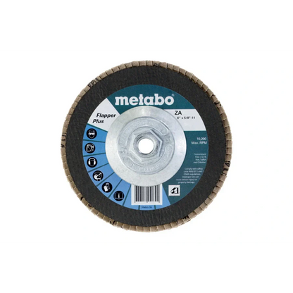 Metabo 629474000 6” Hubbed Flapper Plus 40 Grit Type 27 VM Hardware
