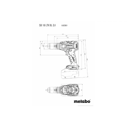 Metabo 602361840 SB 18 LTX BL Q I Cordless hammer drill VM Hardware