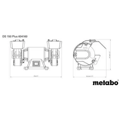 Metabo 604160420 DS 150 Plus 6" Bench Grinder VM Hardware