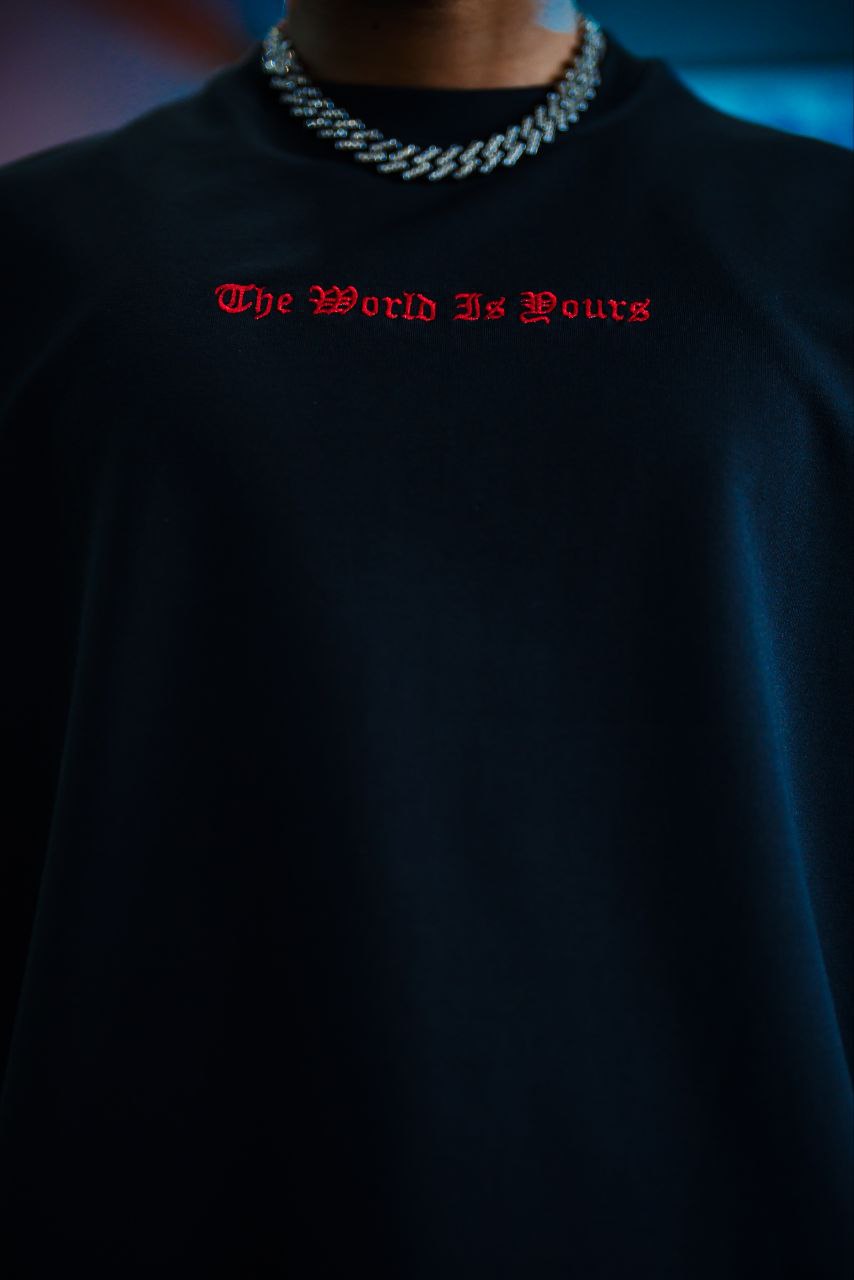 Micibill T-Shirt - "The World Is Yours" Graphic Tee Withinblack