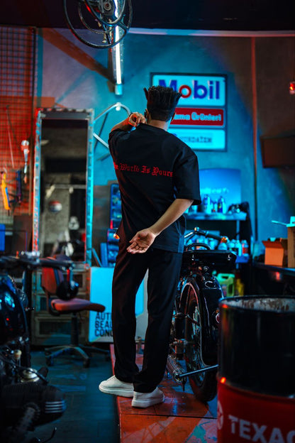 Micibill T-Shirt - "The World Is Yours" Graphic Tee Withinblack