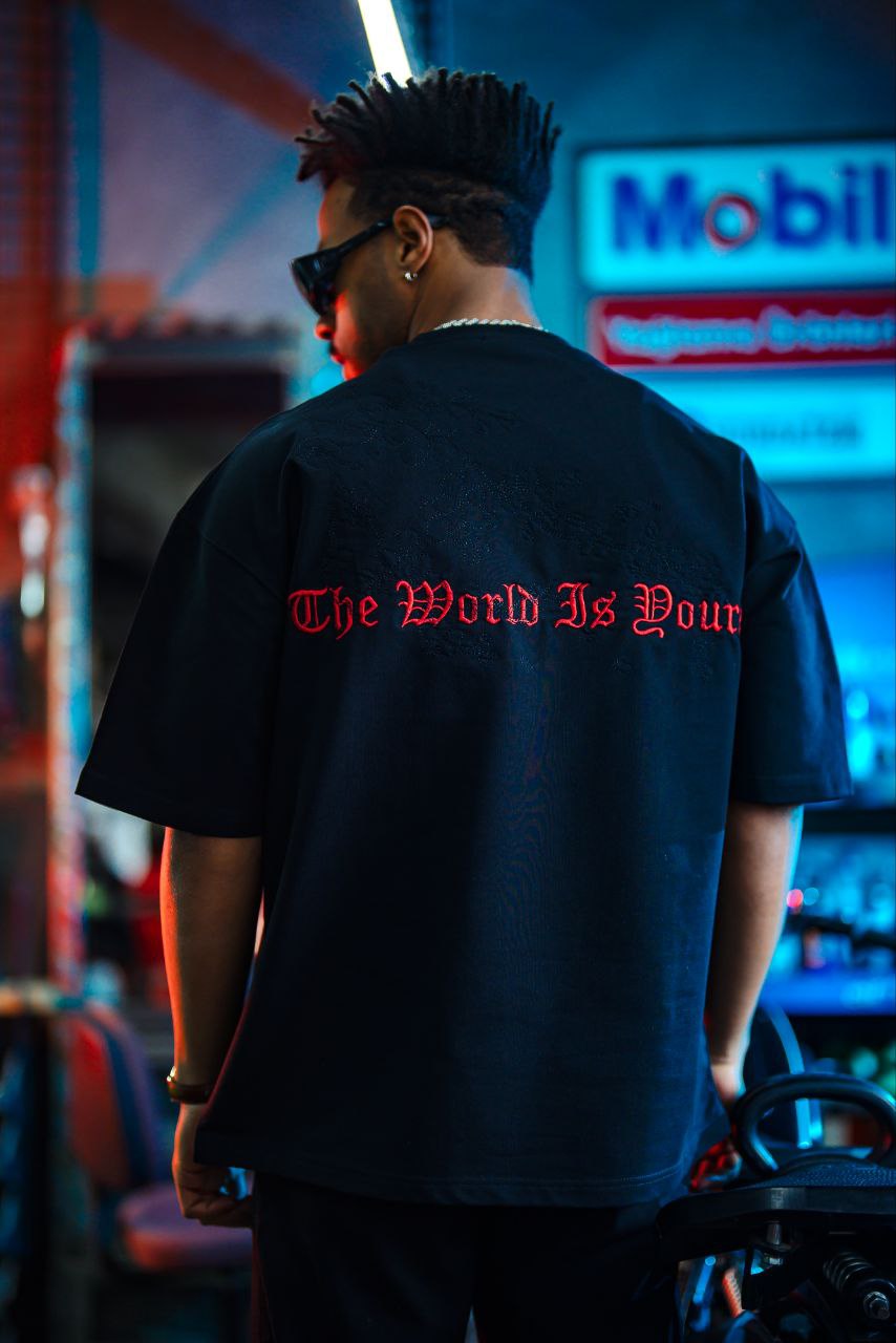 Micibill T-Shirt - "The World Is Yours" Graphic Tee Withinblack