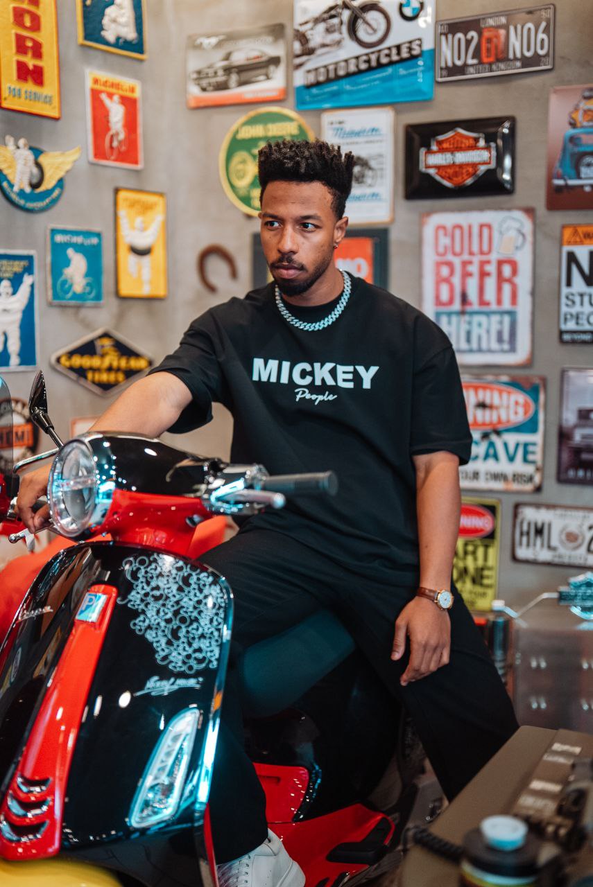 Mickey Mouse Don't Touch Me Graphic Cotton Tee Withinblack