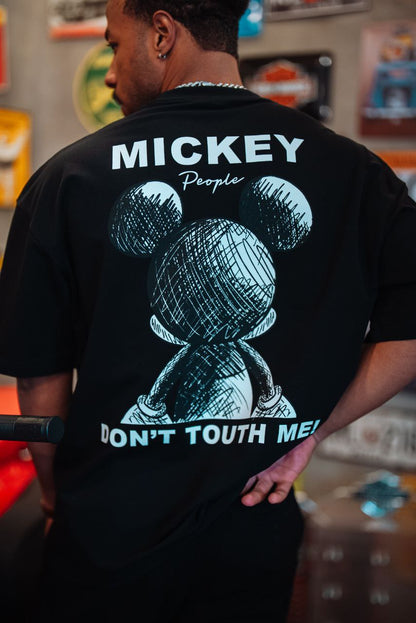 Mickey Mouse Don't Touch Me Graphic Cotton Tee Withinblack