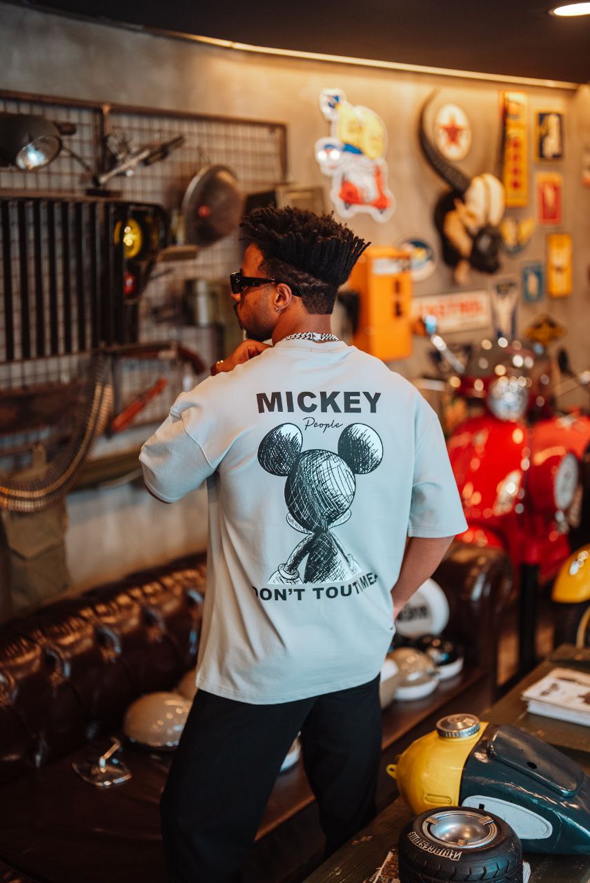 Mickey Mouse Don't Touch Me Graphic Cotton Tee Withinblack