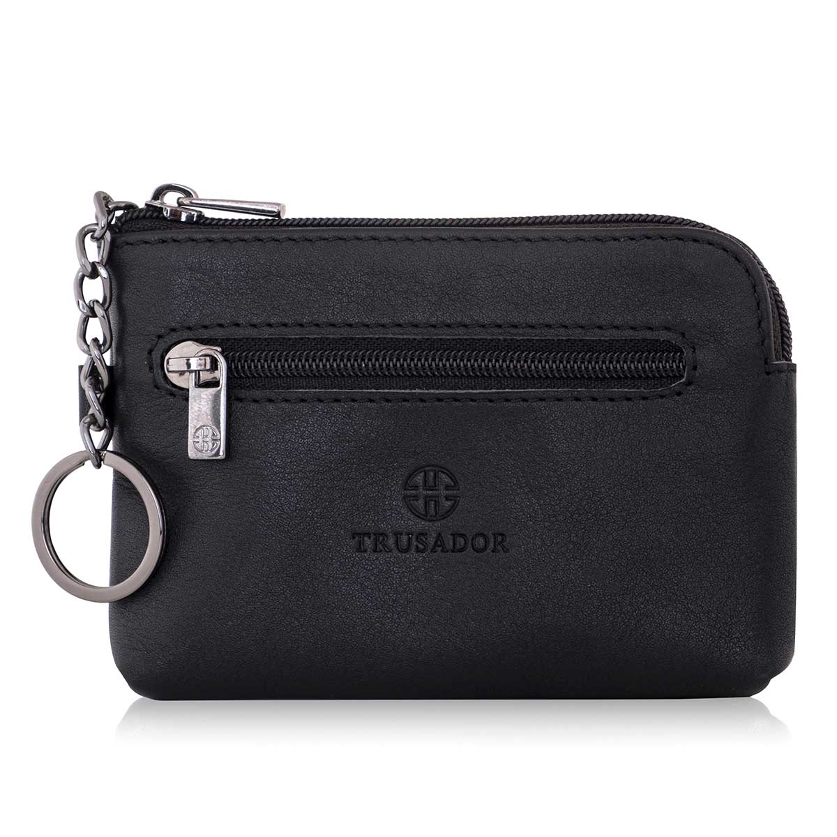 Milano Leather Wallet Pouch Purse Zipper Change Bag Trusador