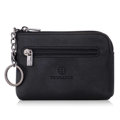 Milano Leather Wallet Pouch Purse Zipper Change Bag Trusador