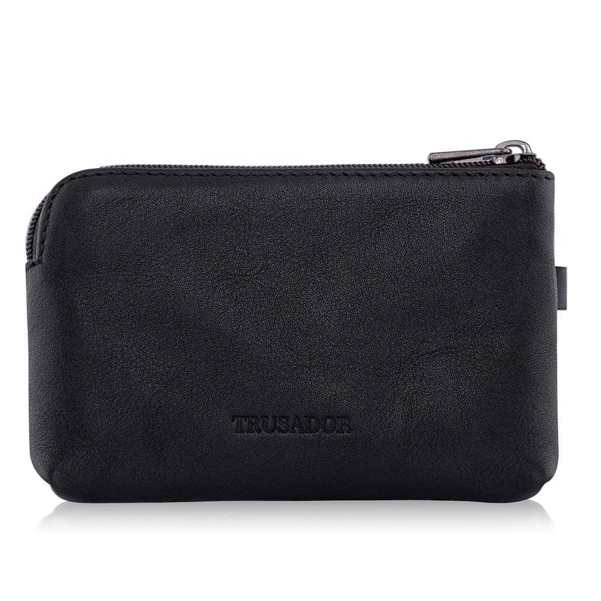Milano Leather Wallet Pouch Purse Zipper Change Bag Trusador