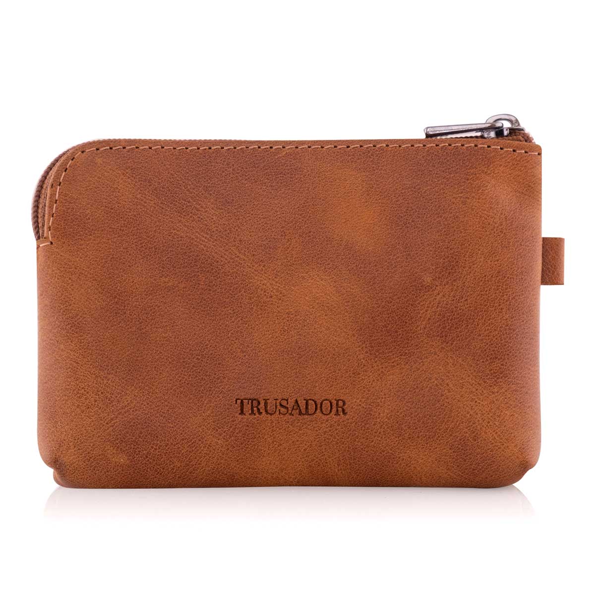 Milano Leather Wallet Pouch Purse Zipper Change Bag Trusador