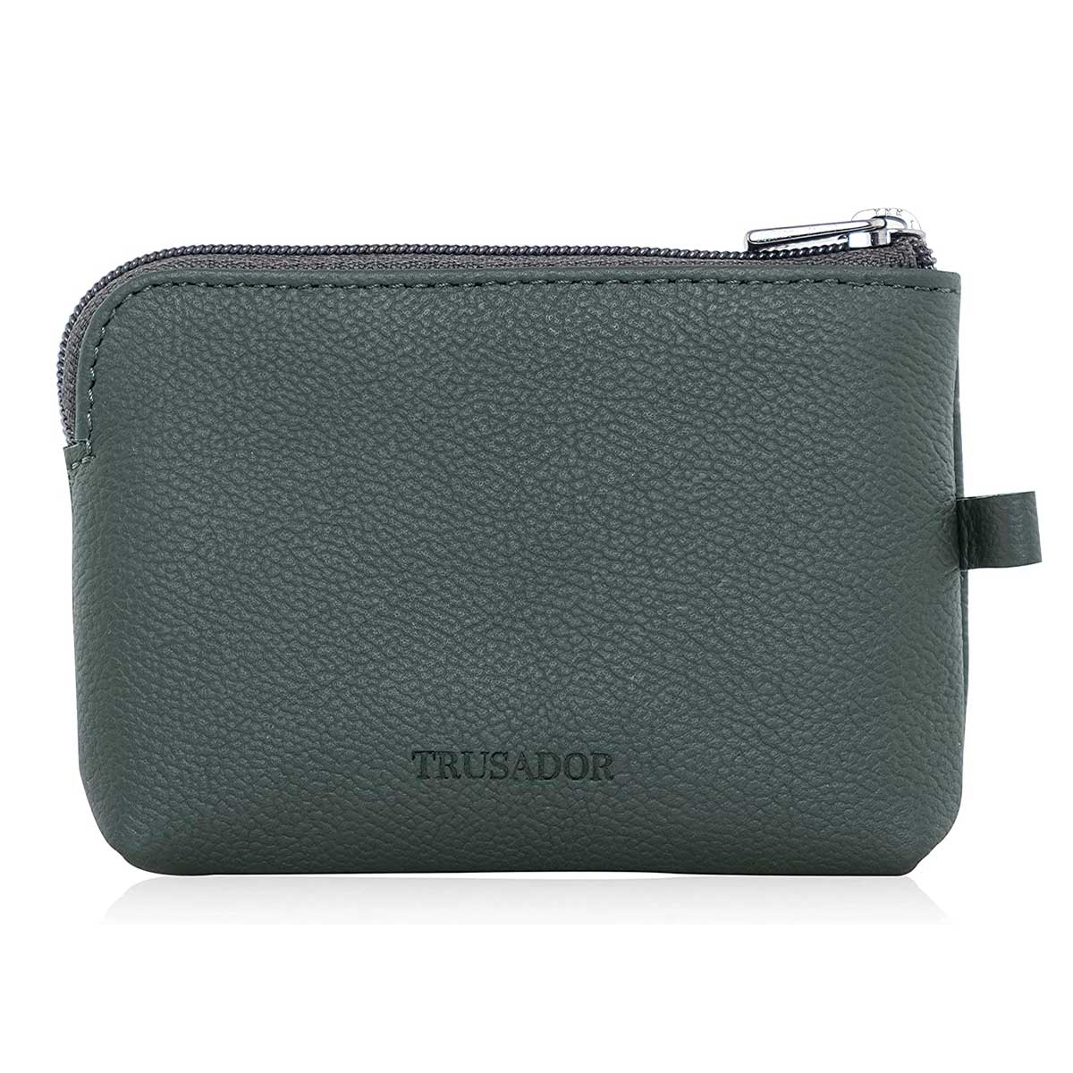 Milano Leather Wallet Pouch Purse Zipper Change Bag Trusador