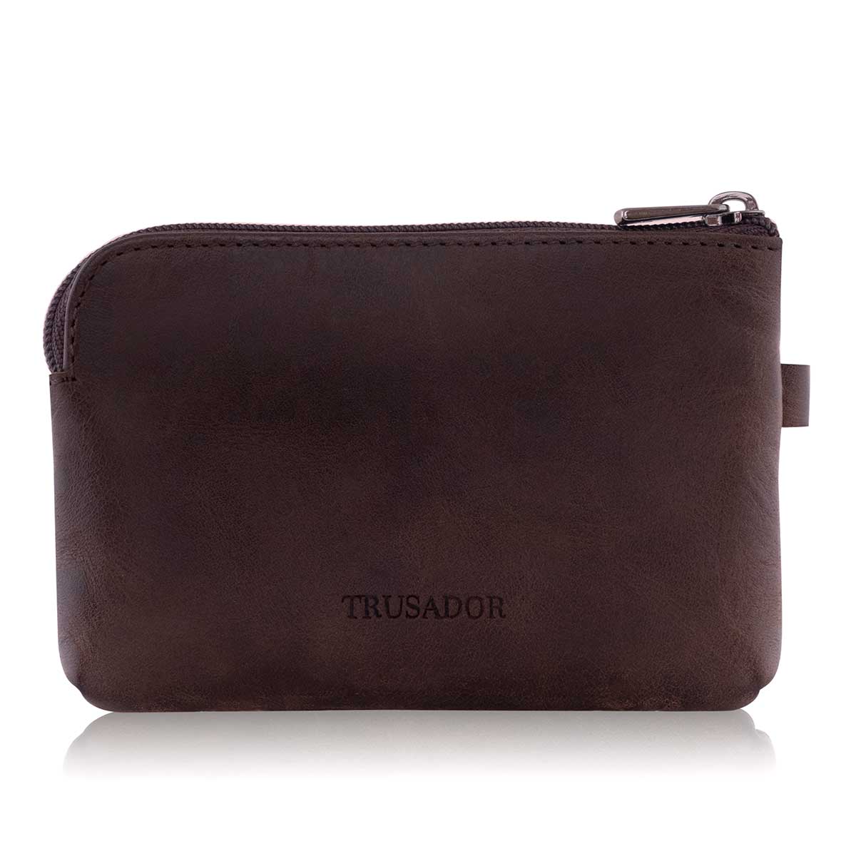 Milano Leather Wallet Pouch Purse Zipper Change Bag Trusador