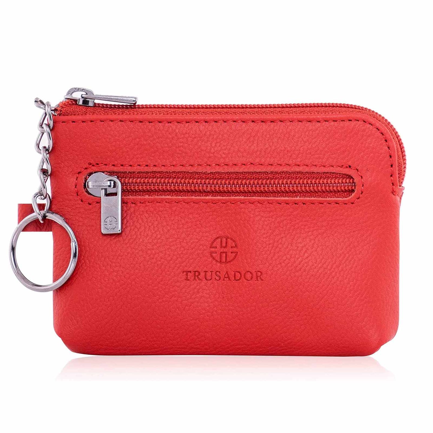 Milano Leather Wallet Pouch Purse Zipper Change Bag Trusador
