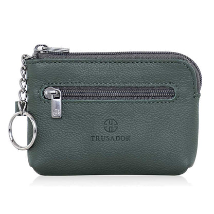 Milano Leather Wallet Pouch Purse Zipper Change Bag Trusador