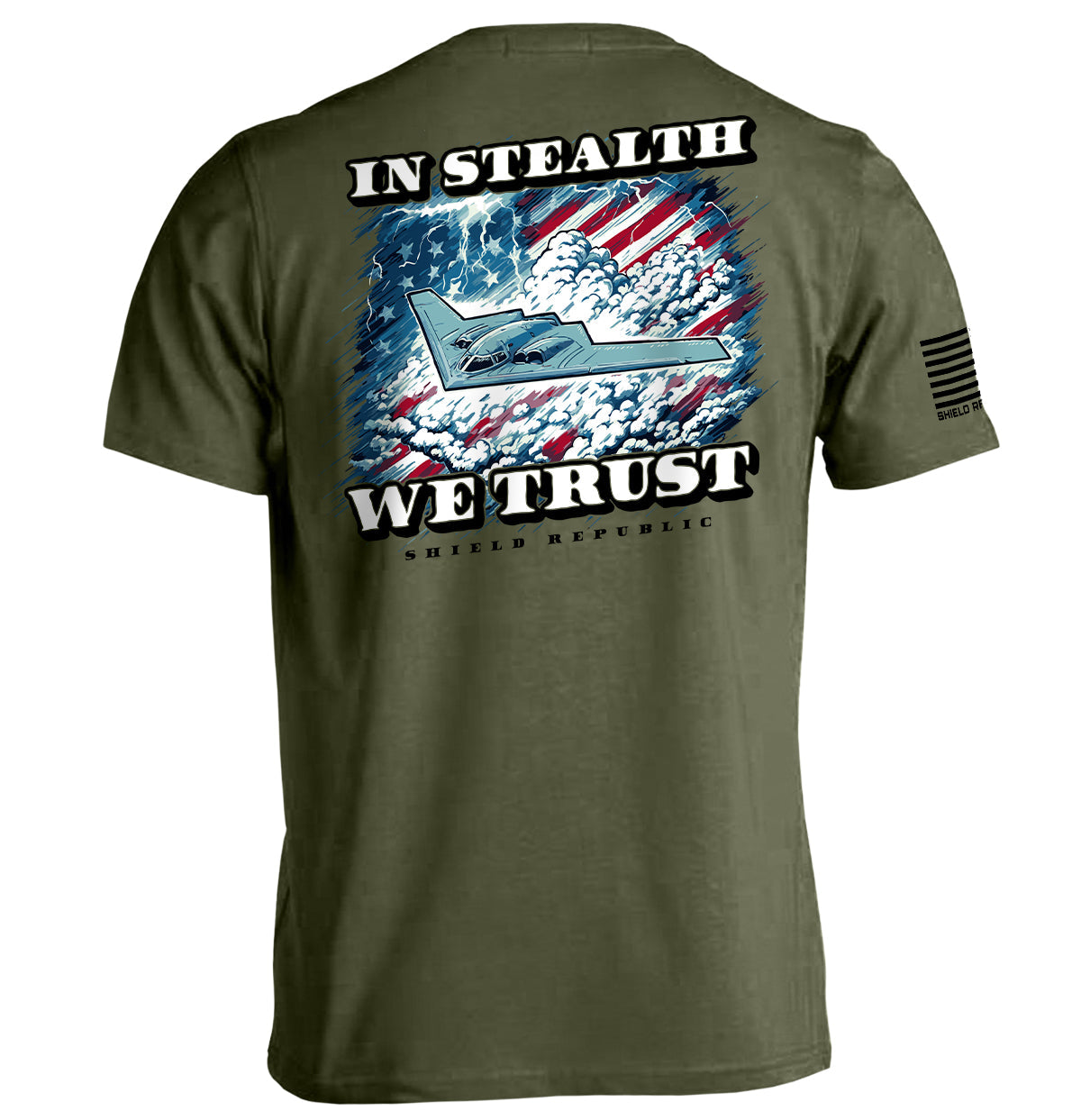 In Stealth We Trust (Black) Shield Republic