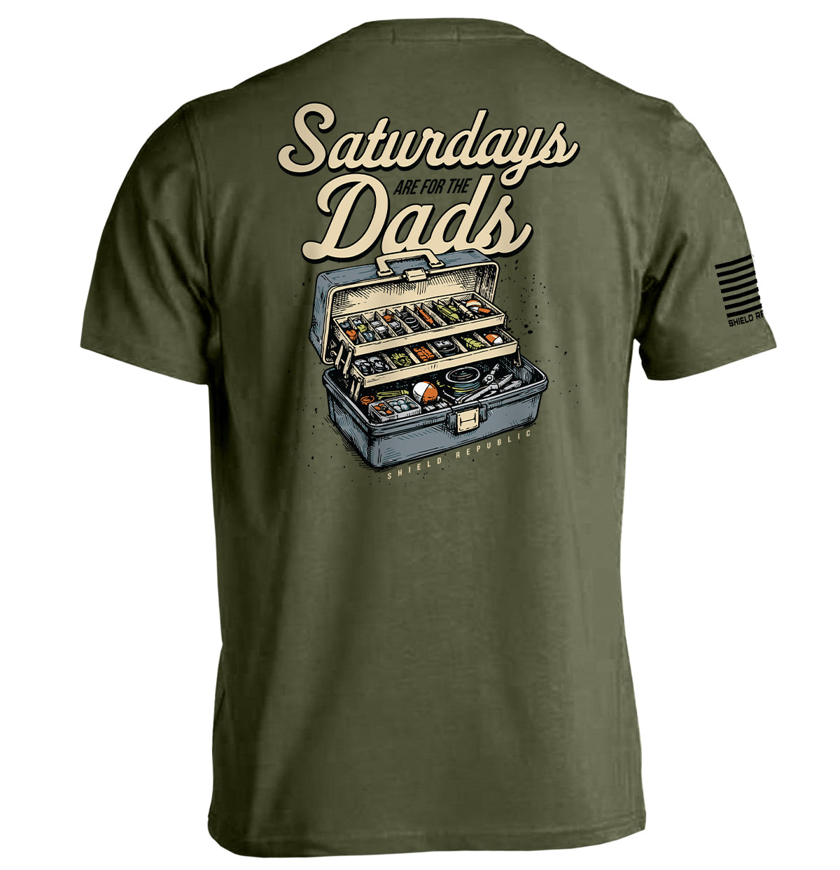 Saturdays Are For The Dads Tackle Box Shield Republic