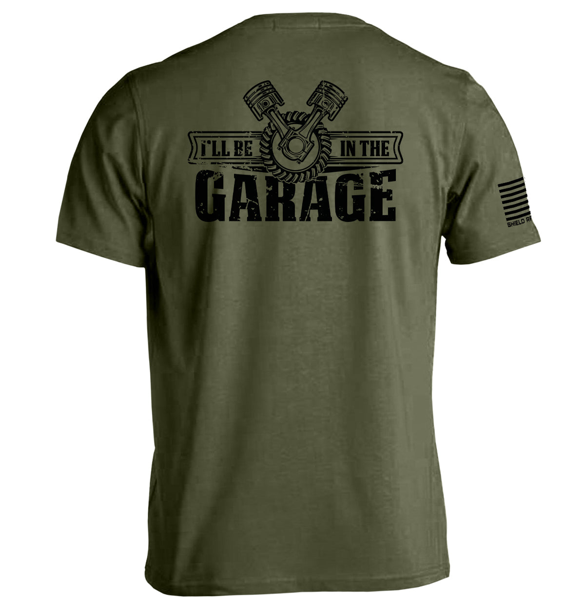 I'll Be In The Garage Shield Republic
