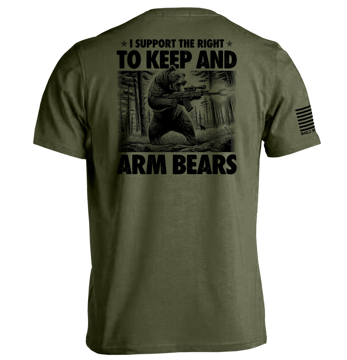 I Support the Right to Keep and Arm Bears Shield Republic