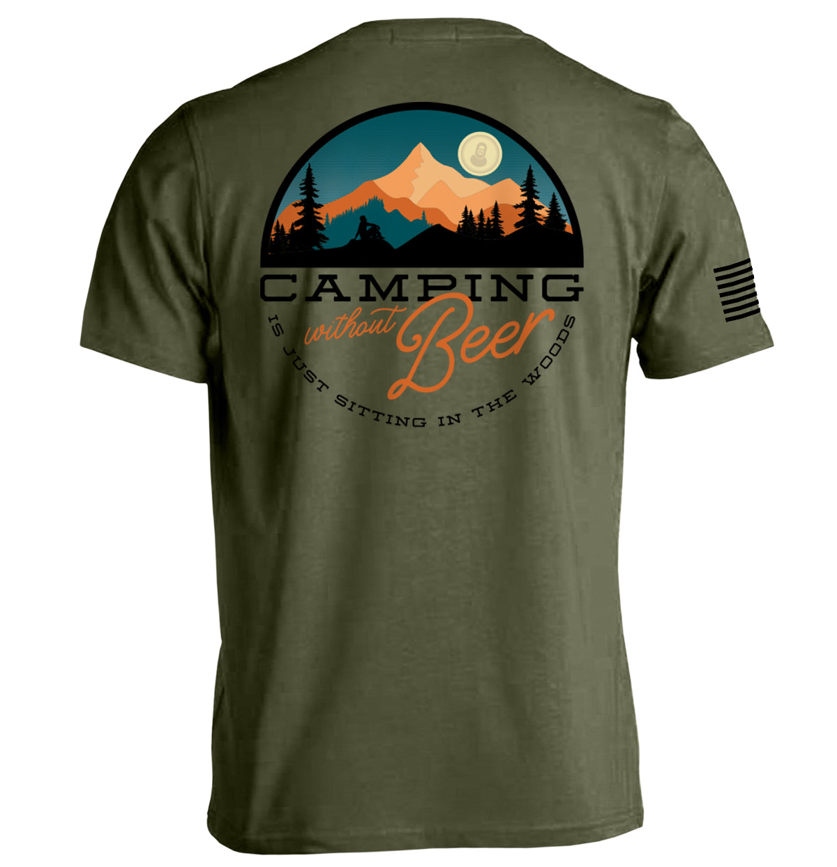 Camping Without Beer is Just Sitting in the Woods Shield Republic