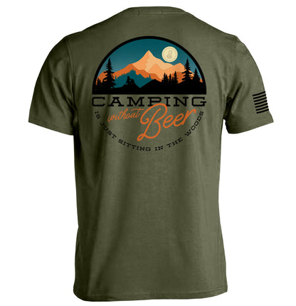 Camping Without Beer is Just Sitting in the Woods Shield Republic