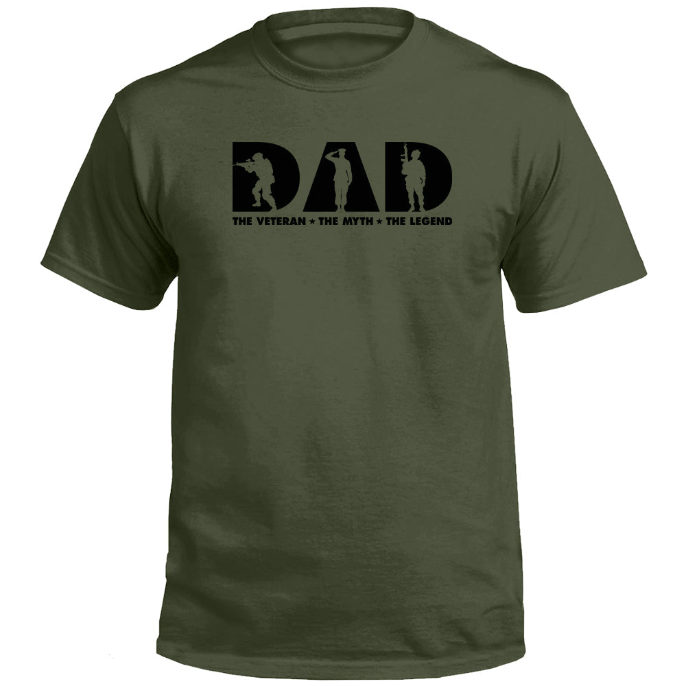 Dad The Veteran The Myth The Legend (Front) Shield Republic