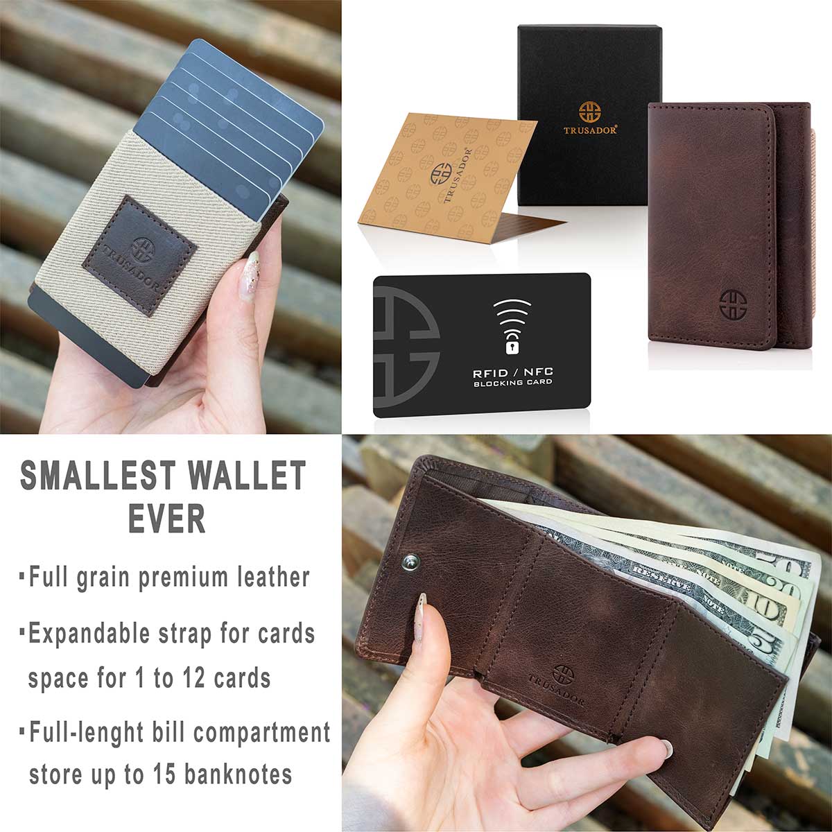 Rimini Wallet With Elastic Credit Card Holder Trusador