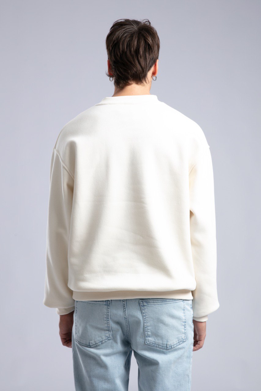 Minimalist Oversized Crewneck Sweatshirt - CATCH Logo Pullover Withinblack
