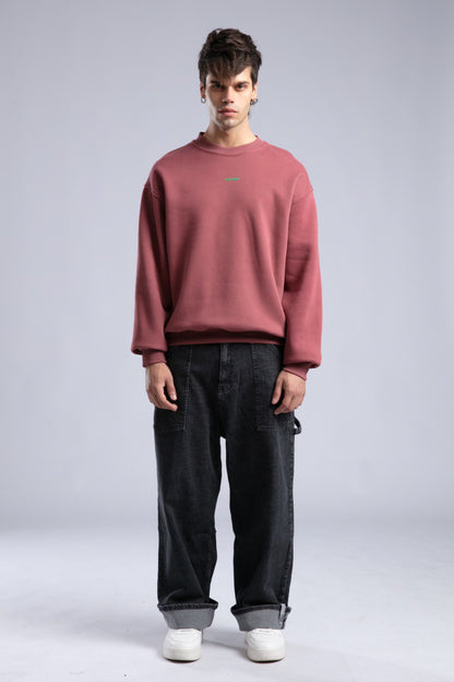 Minimalist Oversized Crewneck Sweatshirt - CATCH Logo Pullover Withinblack