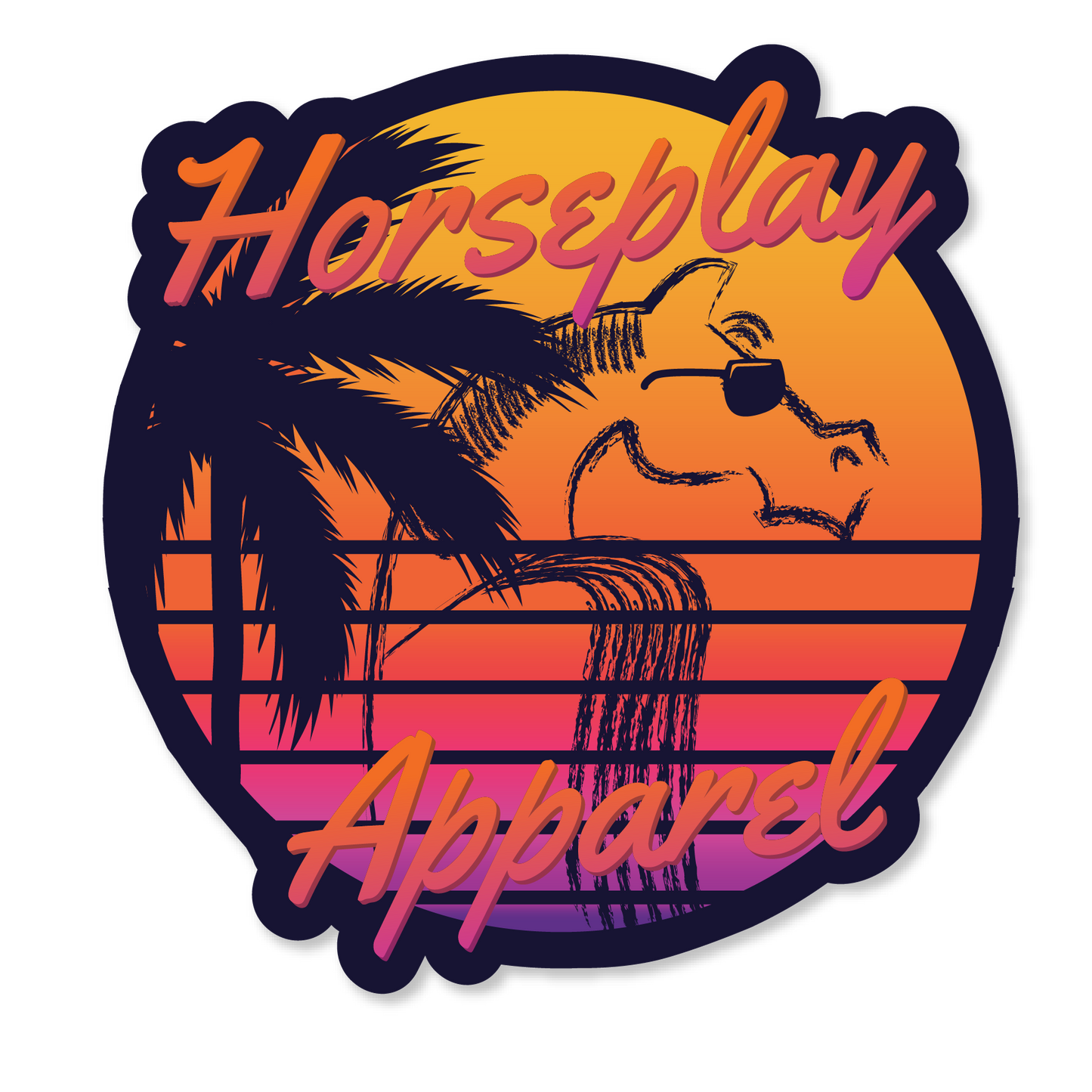 Miramar Sunset Sticker Horseplay Apparel