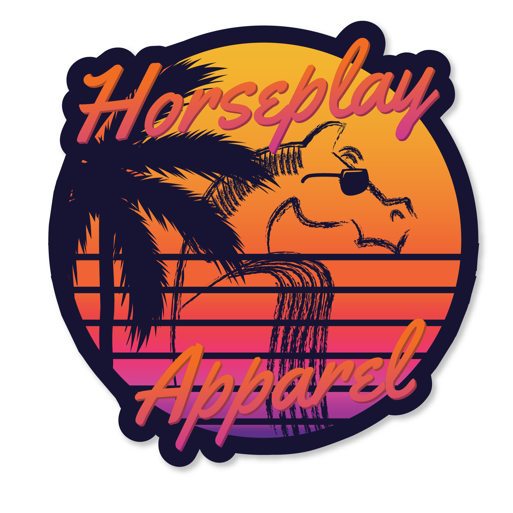 Miramar Sunset Sticker Horseplay Apparel
