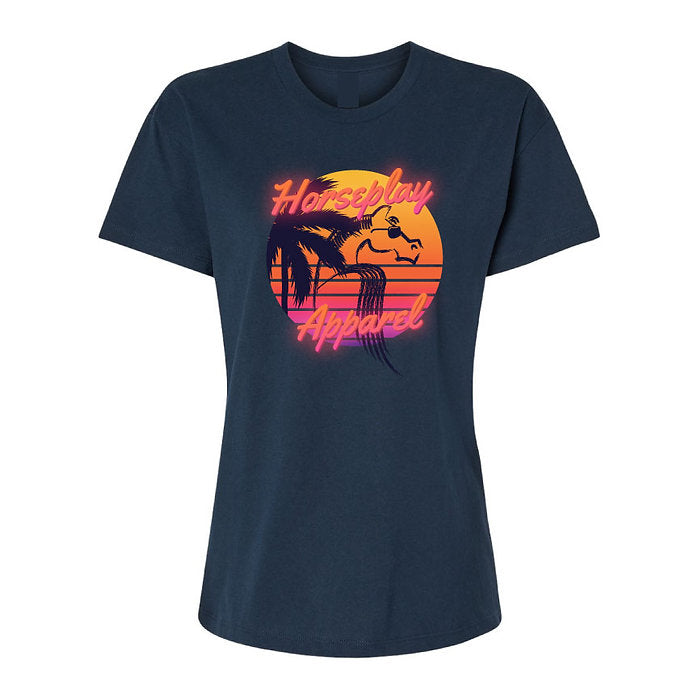 Miramar Sunset Tee: Ladies Horseplay Apparel