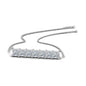 Princess Cut Horizontal Bar Pendant Fascinating Diamonds