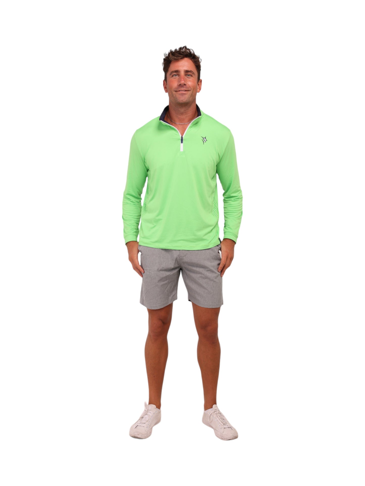 Monterey Performance Quarter Zip White Water Life