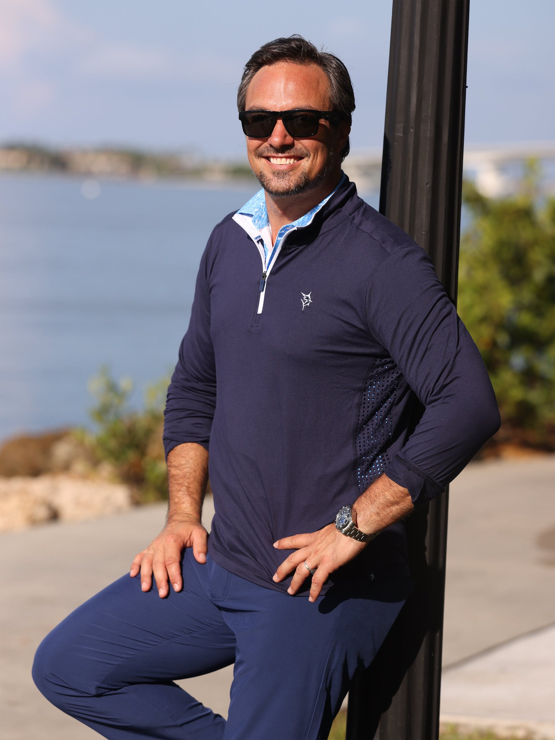 Monterey Performance Quarter Zip White Water Life