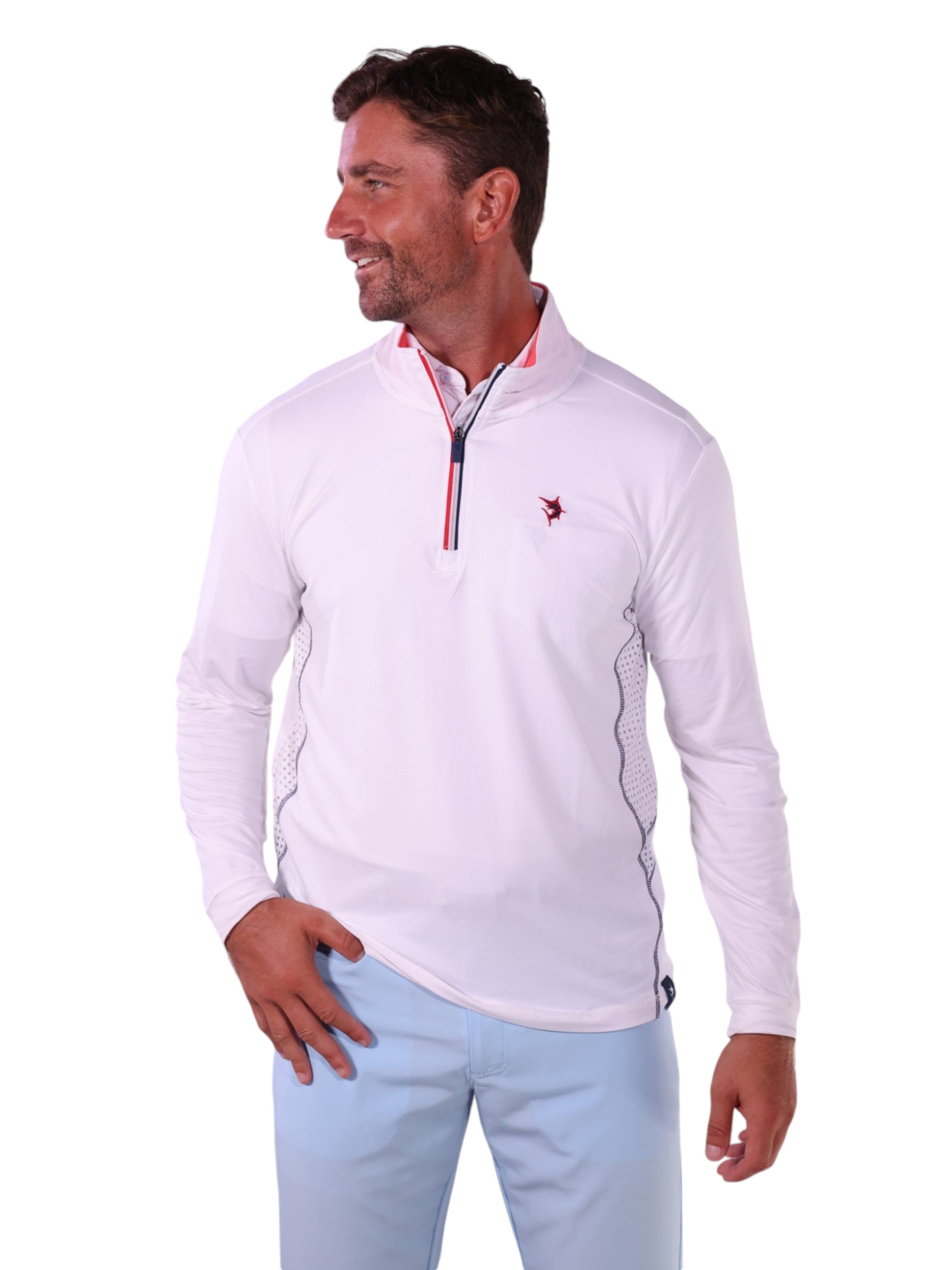Monterey Performance Quarter Zip White Water Life