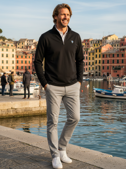 Montauk Quarter Zip Midweight Comfort White Water Life