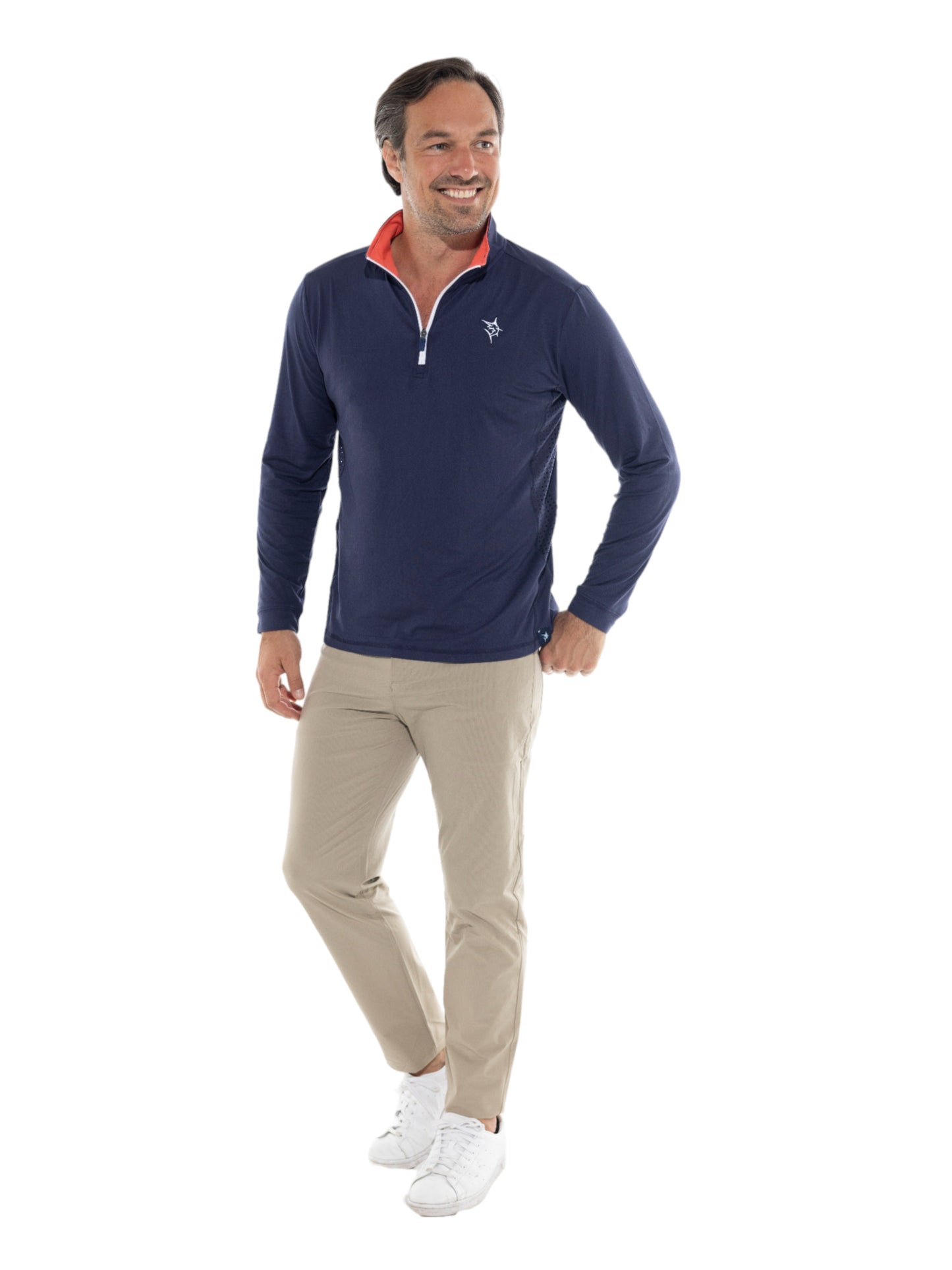 Monterey Performance Quarter Zip White Water Life