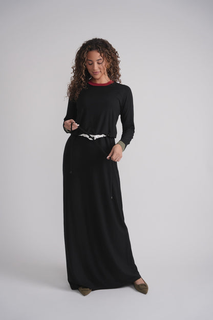 Colorblock Drawstring Nursing Nightgown MOOD + ELLWI