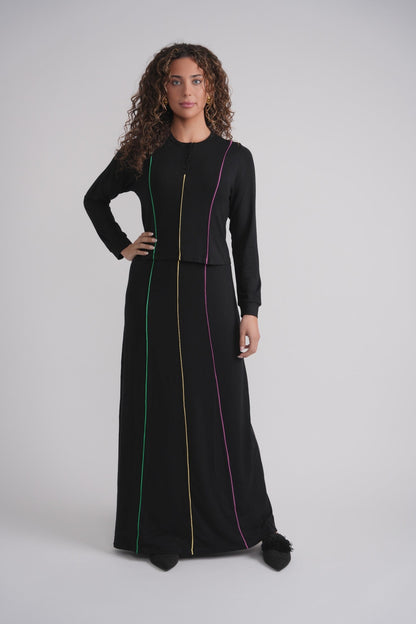 Colored Taping Trim Nursing Nightgown MOOD + ELLWI