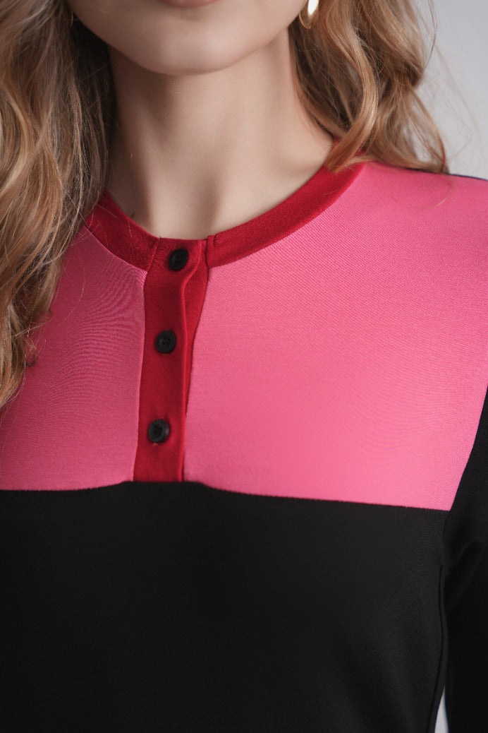 Colorblock Nursing Nightgown MOOD + ELLWI