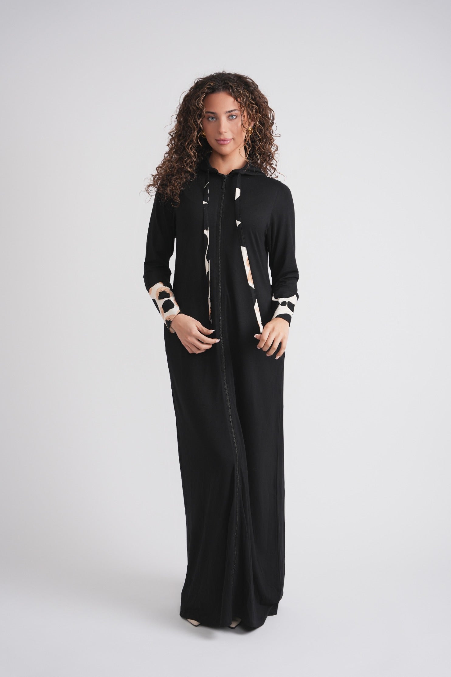Printed Drawstring Morning Robe MOOD + ELLWI