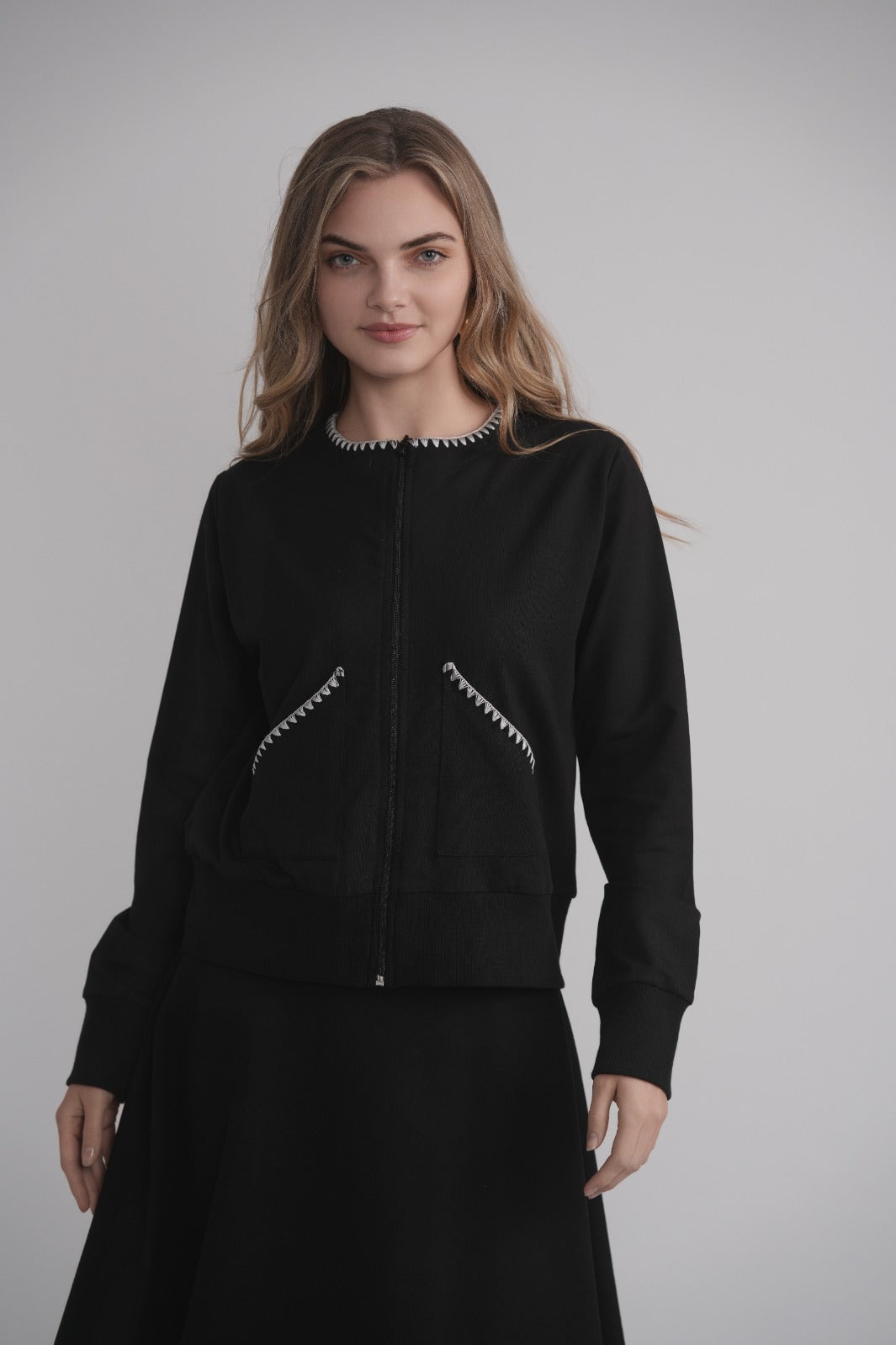 Zip up With Blanket Stitching MOOD + ELLWI