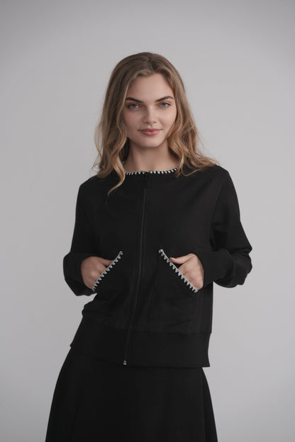Zip up With Blanket Stitching MOOD + ELLWI