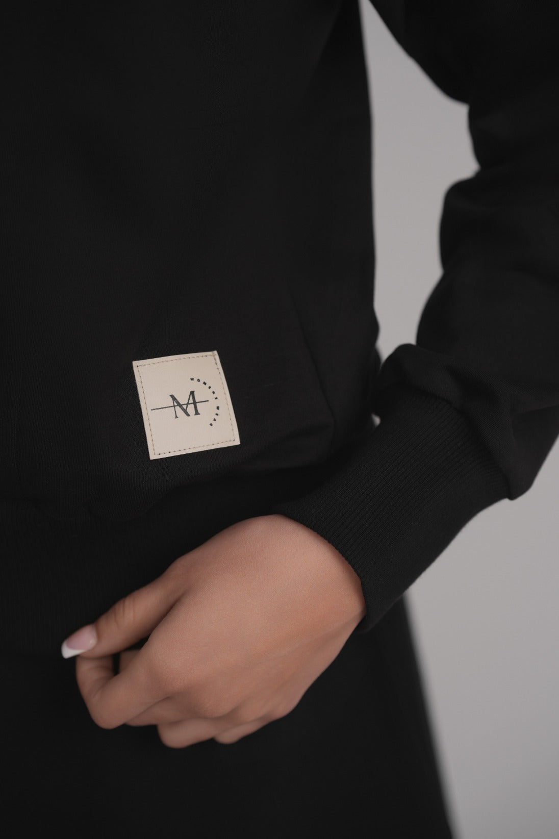 French Terry Sweatshirt with Logo - Black MOOD + ELLWI