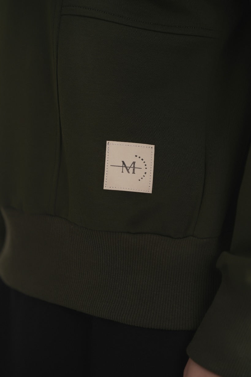 French Terry Sweatshirt with Logo - Khaki MOOD + ELLWI